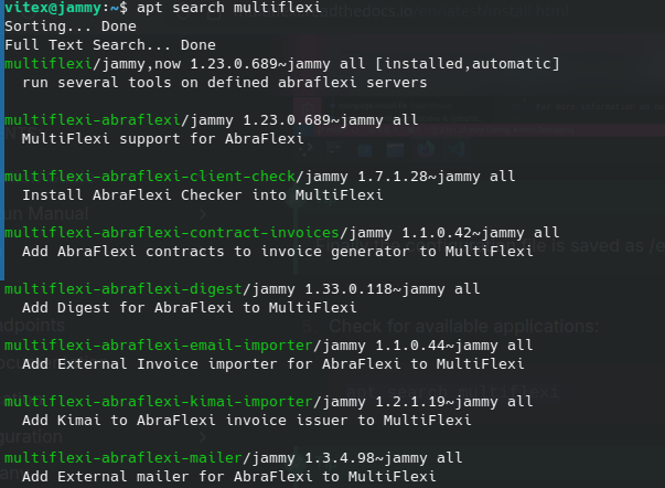 MultiFlexi Apt Search
